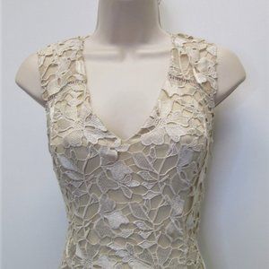 Adrianna Papell Champagne Nude Long Dress ADPA3009